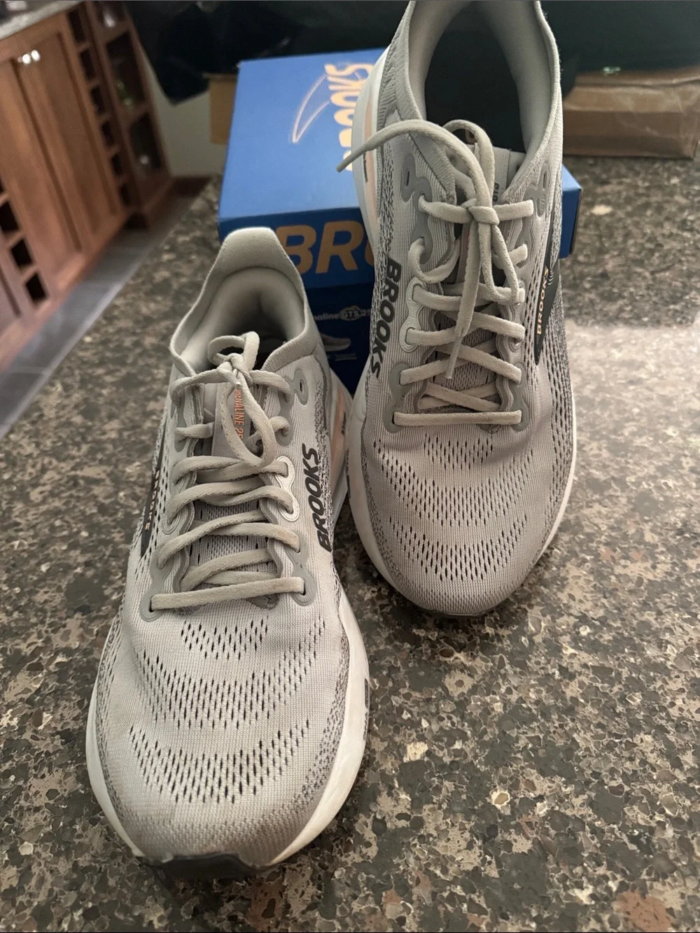Brooks Men’s Athletic Shoes - Light Gray with Black Accents